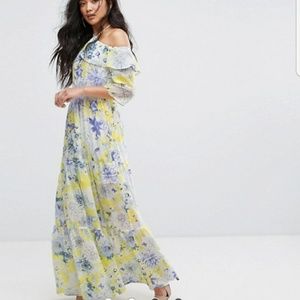 ASOS off shoulder maxi sz 12 like new!!